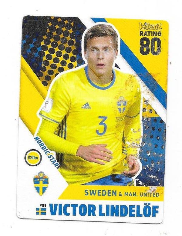 2017-18 Swedish Kickerz Goldstar #89 Victor Lindelöf , Sweden & Manchester United
