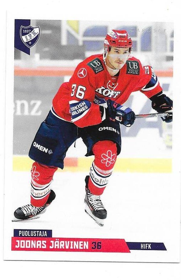 2019-20 Finnish Cardset #5 Joonas Järvinen HIFK , Düsseldorfer EG