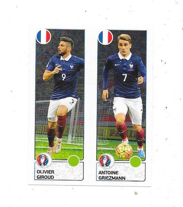 2016 Panini UEFA EURO Sticker #42 Olivier Giroud & Antoine Griezmann , France
