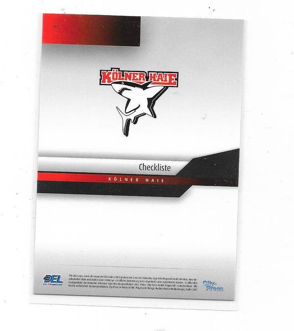 2007-08 German DEL Ice Hockey Card #392  Kölner Haie Logo card