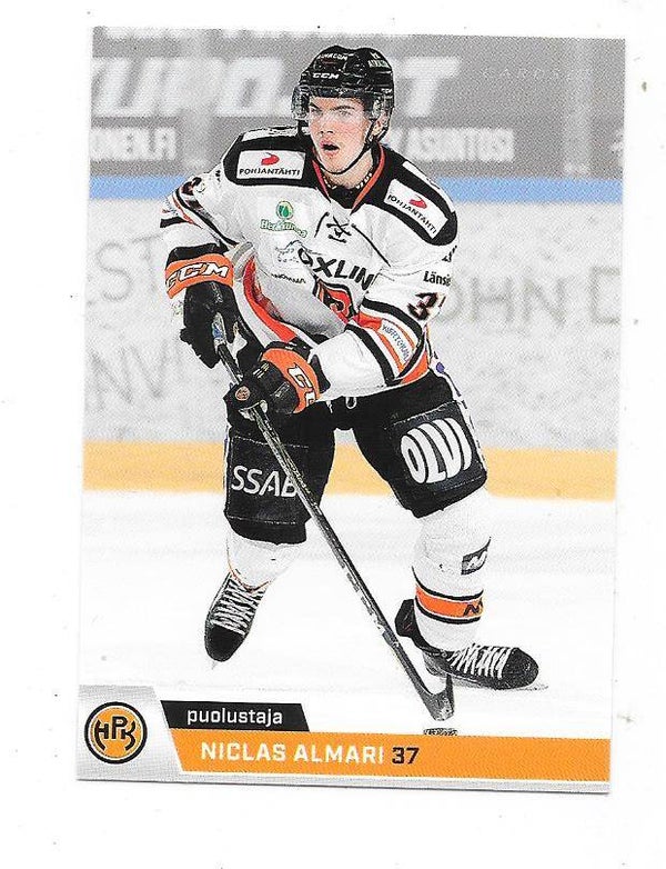 2018-19 Finnish Cardset #15 Niclas Almari , HPK & Wilkes Barre Penguins