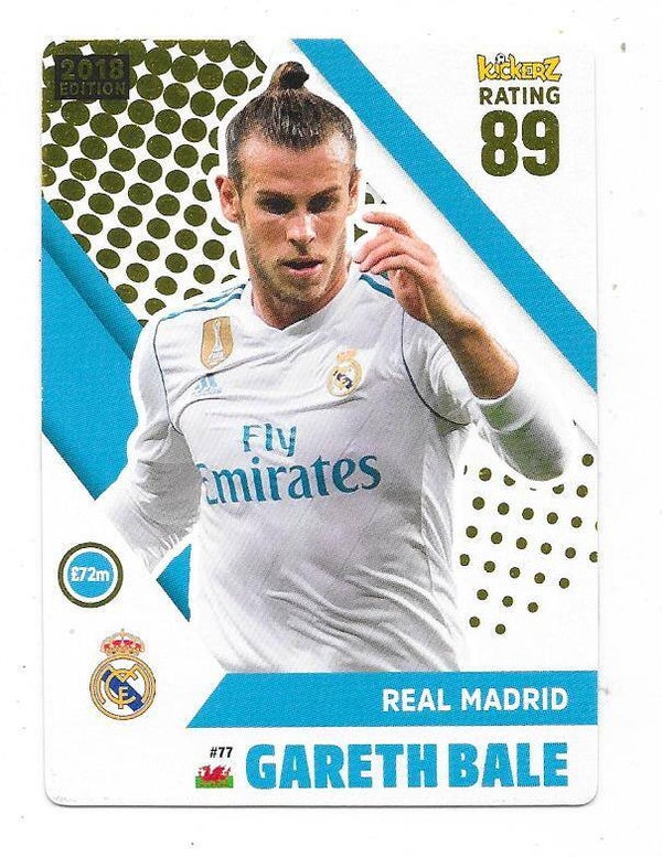 2017-18 Swedish Kickerz Goldstar # Gareth Bale , Real Madrid & Wales