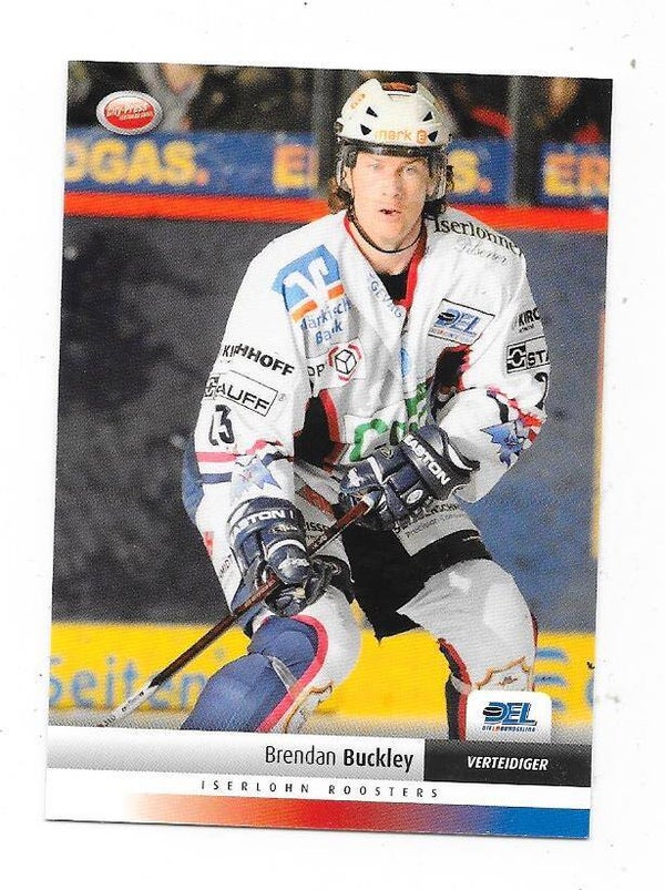 2007-08 German DEL Ice Hockey card #371 Brendan Buckley , Iserlohn Roosters  , Boston College