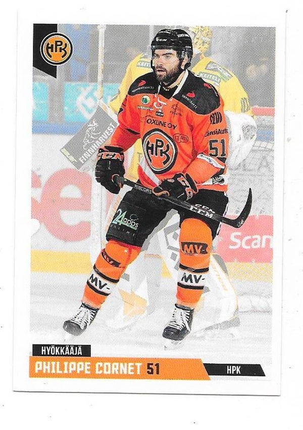 2019-20 Finnish Cardset #22 Philippe Cornet  HPK , Rimouski Océanic