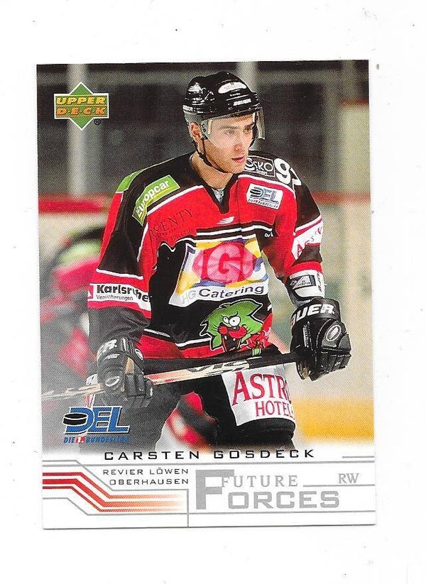 2001-02 German Upper Deck Future Forces Ice Hockey Card #267 Carsten Gosdeck , Revier Löwen Oberhausen