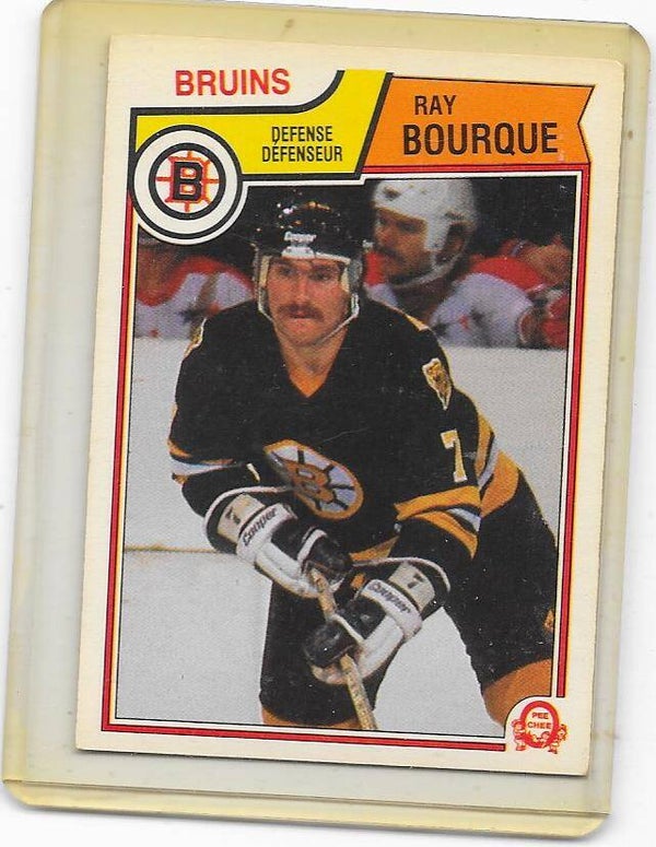 1983-84 OPC NHL Ice Hockey Card #45 Ray Bourque , Boston Bruins