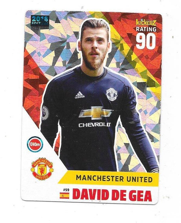 2017-18 Swedish Kickerz DIAMOND #59 David De Gea , Manchester United & Espana