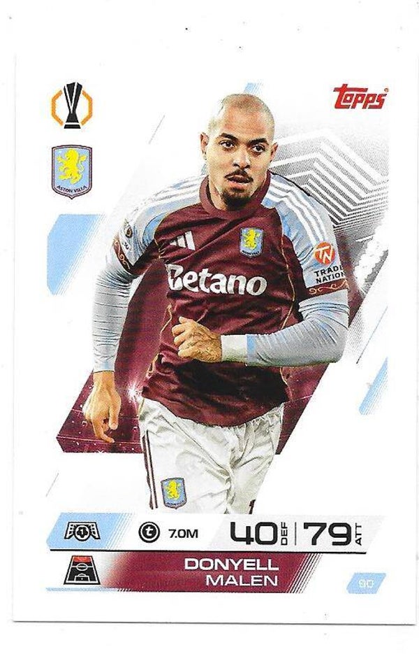 2025-26 Topps Match Attax #90 Donyell Malen , Aston Villa