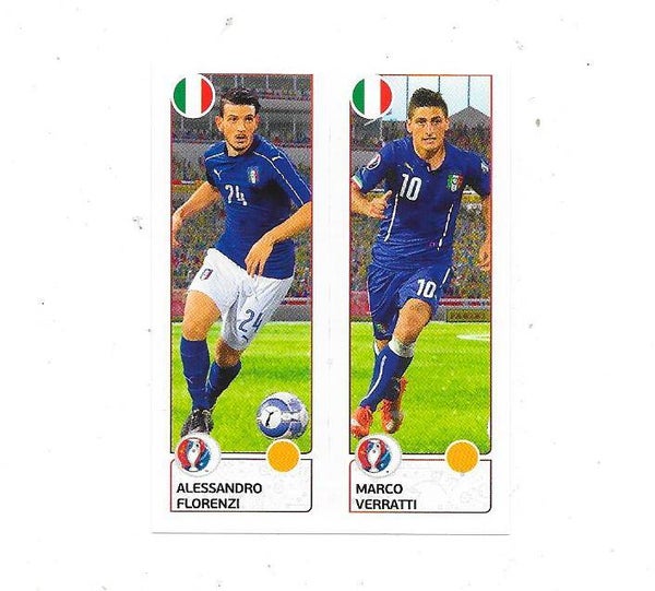 2016 Panini UEFA EURO Sticker #494 Florenzi & Verratti , Italia