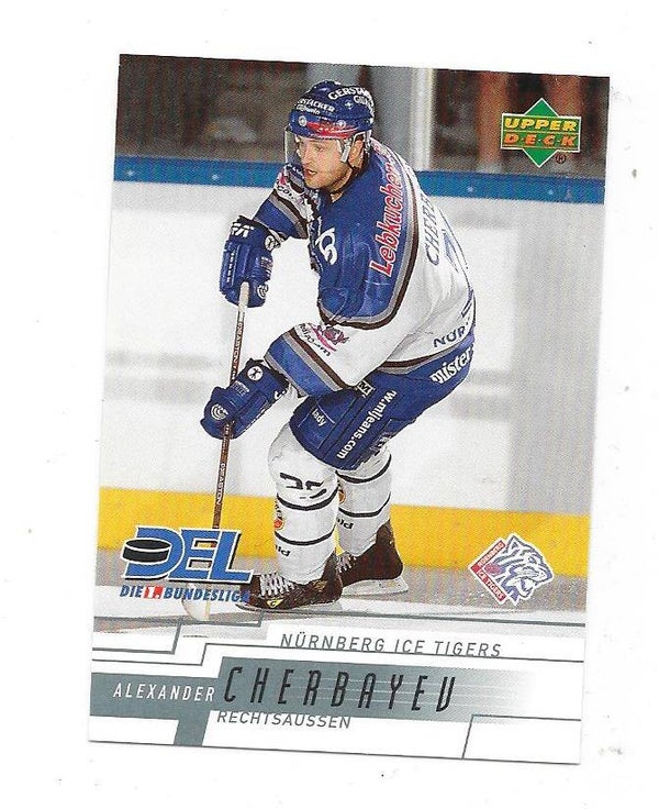 2000-01 German DEL Ice Hockey Card #188 Alexander Cherbayev  , Nürnberg Ice Tigers  , Khimik Voskresensk