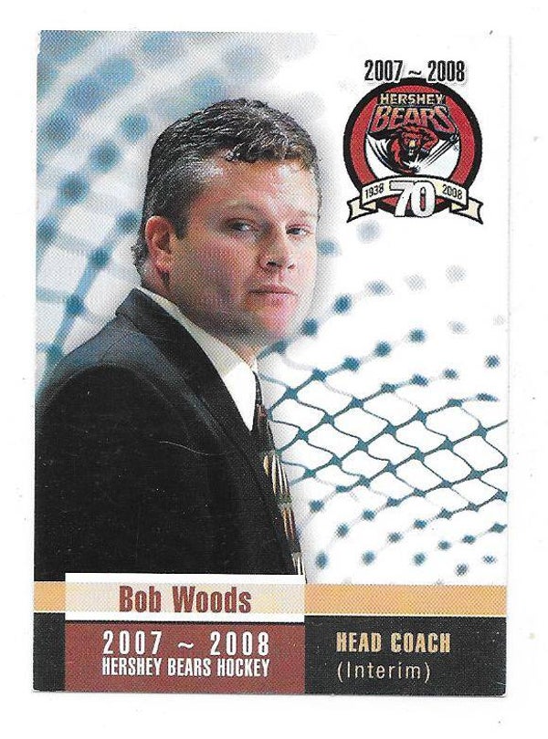 2007-08 Hershey Bears Teamissued # HC Bob Woods  , Mississippi Sea Wolves