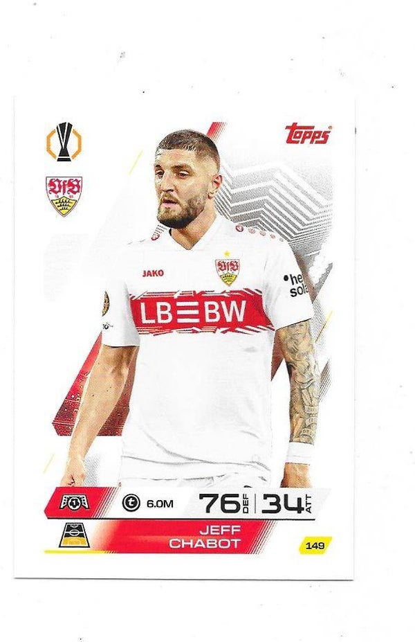 2025-26 Topps Match Attax Champions League #149 Jeff Chabot , VfB Stuttgart , Germany