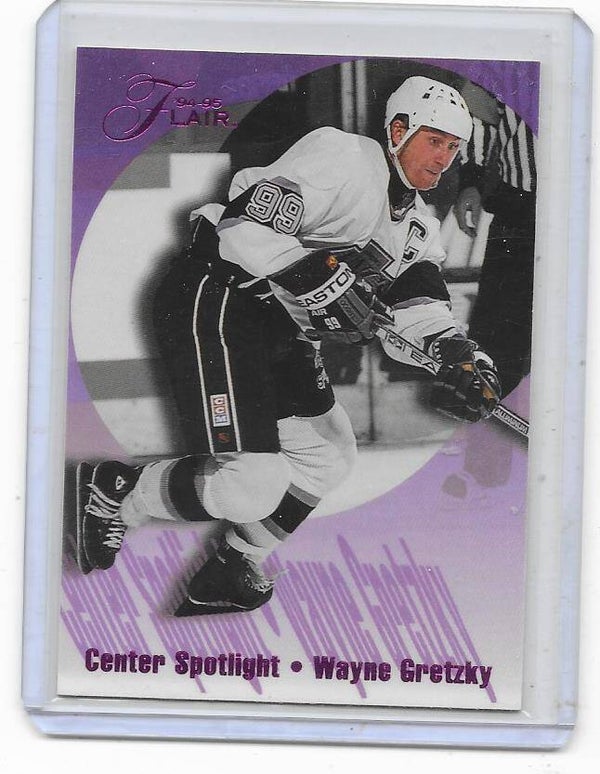 1994-95 Flair Center Spotlight #2of10 Wayne Gretzky , Los Angeles Kings