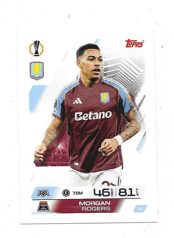 2025-26 Topps Match Attax #88 Morgan Rogers , Aston Villa