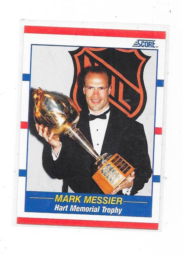 1990-91 Score NHL Ice Hockey Card #360 Mark Messier , Edmonton Oilers , Canada