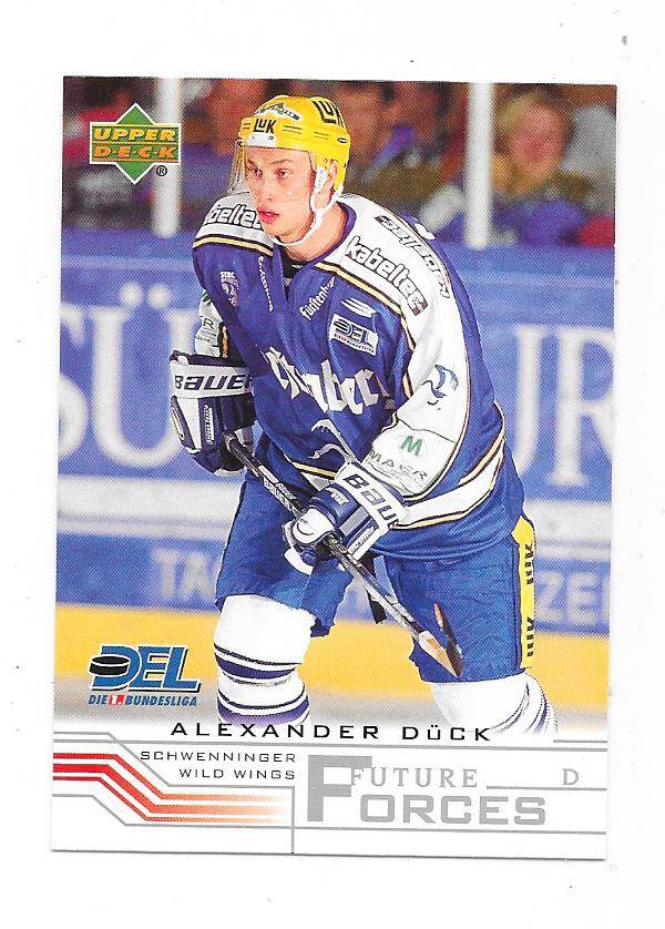 2001-02 German Upper Deck Future Forces Ice Hockey Card #270 Alexander Dück , Schwenninger Wild Wings ,  HK Jesenice