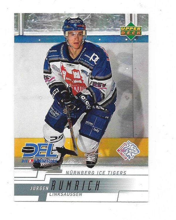 2000-01 German DEL Ice Hockey Card #186 Jürgen Rumrich  , Nürnberg Ice Tigers