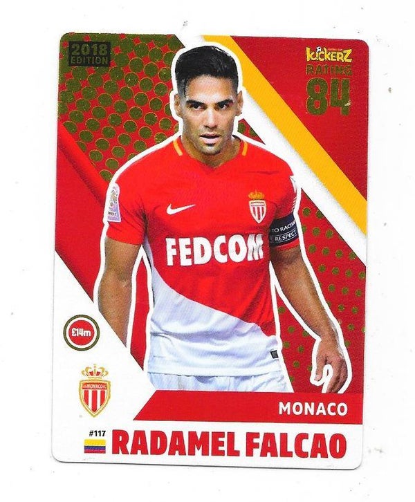 2017-18 Swedish Kickerz Goldstar #117 Radamel Falcao , AS Monaco