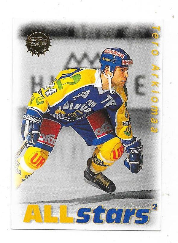 1995-96 Finnish SISU All-stars #170 Tero Arkiomaa , Lukko Rauma , Augsburger Panther