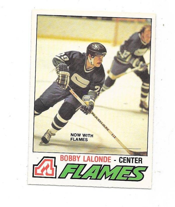 1977-78 OPC #313 Bobby Lalonde , Atlanta Flames