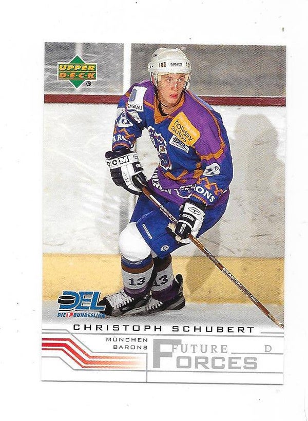2001-02 German Upper Deck Future Forces Ice Hockey Card #263 Christoph Schubert , München Barons , Ottawa Senators