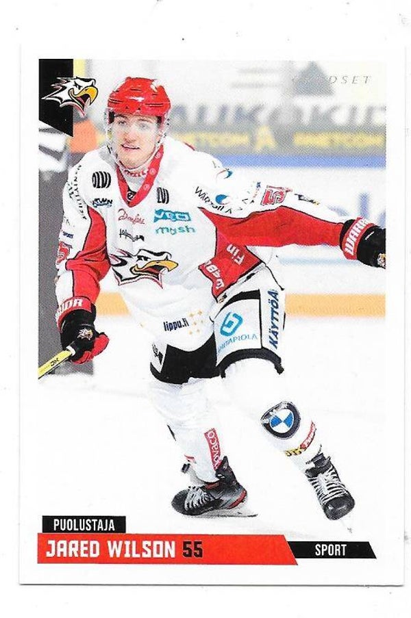 2019-20 Finnish Cardset #136 Jared Wilson Vaasan Sport , RPI (Rensselaer Polytech. Inst.)
