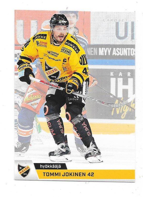 2018-19 Finnish Cardset Ice Hockey card #69 Tommi Jokinen , Kalpa & Nottingham Panthers