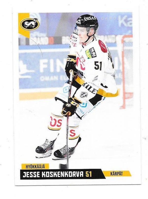 2019-20 Finnish Cardset #94 Jesse Koskenkorva Kärpät , EV Landshut