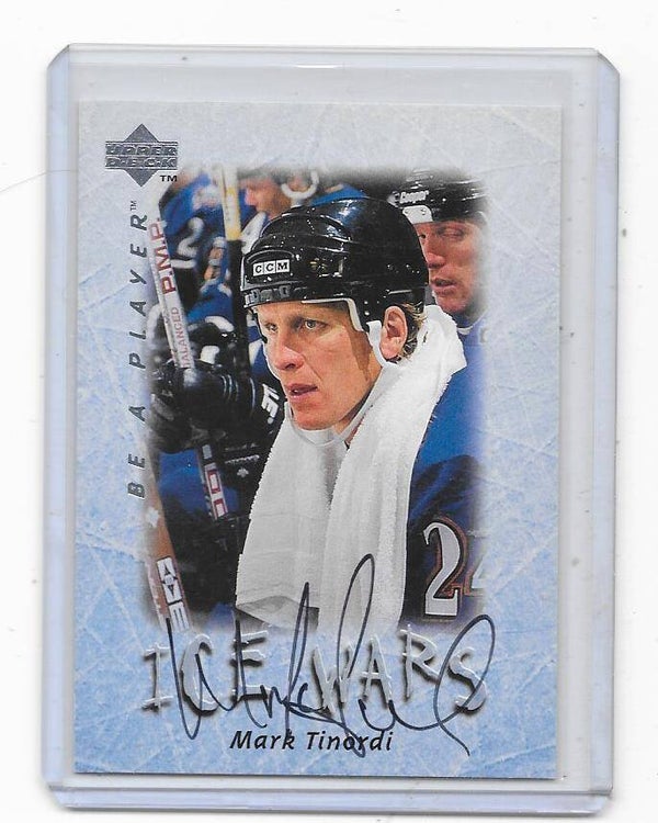 1995-96 Upper Deck Be A Player Ice Wars Autographs # Mark Tinordi