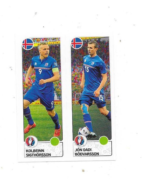 2016 Panini UEFA EURO Sticker #608 Sightorsson & Bodvarsson , Iceland