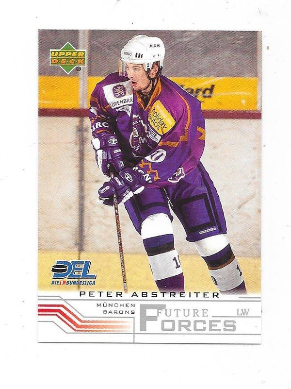 2001-02 German Upper Deck Future Forces Ice Hockey Card #262 Peter Abstreiter , München Barons