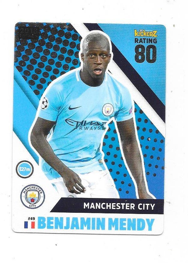 2017-18 Swedish Kickerz Silverstar #49 Benjamin Mendy , Manchester City