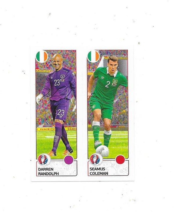 2016 Panini UEFA EURO Sticker #538 Darren Randolph & Seamus Coleman , Ireland