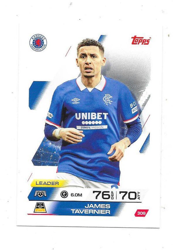 2025-26 Topps Match Attax Champions League #309 James Tavernier .  Glasgow Rangers