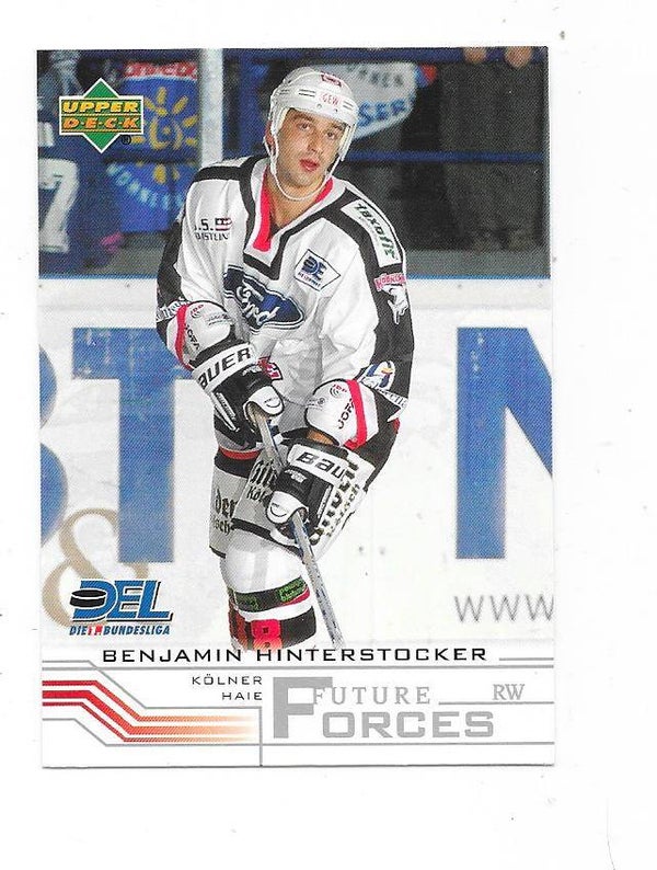 2001-02 German Upper Deck Future Forces Ice Hockey Card #256 Benjamin Hinterstocker , Kölner Haie , HC Innsbruck