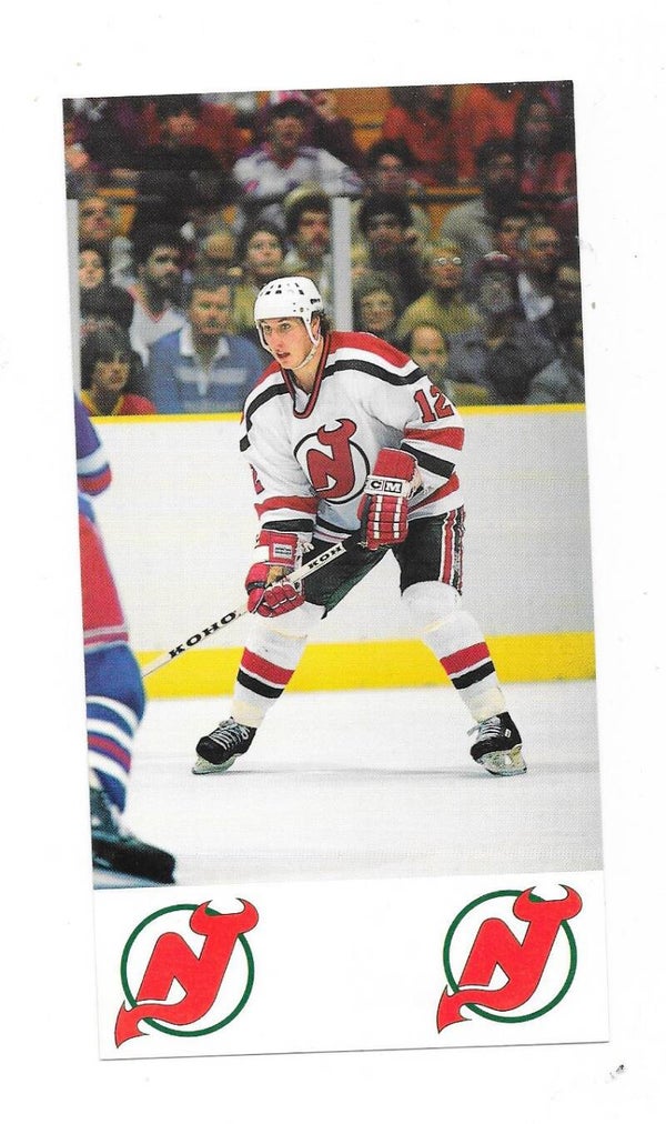 1984-85 New Jersey Devils Teamissued Ice Hockey Card #16 Rick Meagher