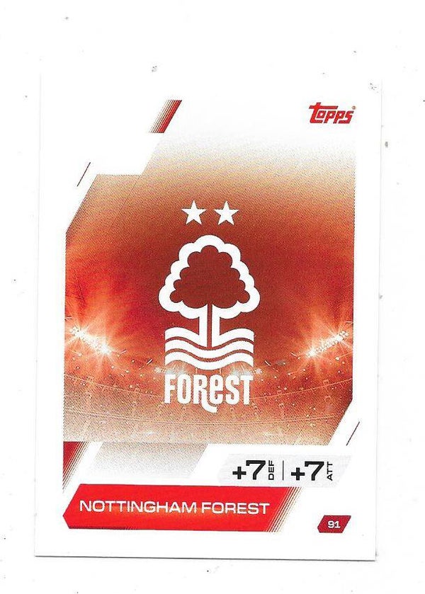 2025-26 Topps Match Attax Champions League #91 Nottingham Forest , Logo