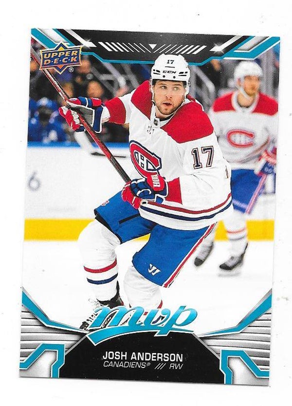 2022-23 Upper Deck MVP NHL Ice Hockey Cards #165 Josh Anderson , Montreal Canadiens