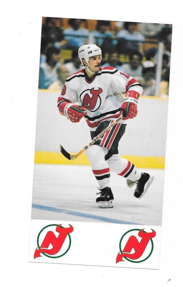 1984-85 New Jersey Devils Teamissued Ice Hockey Card #19 Rich Preston
