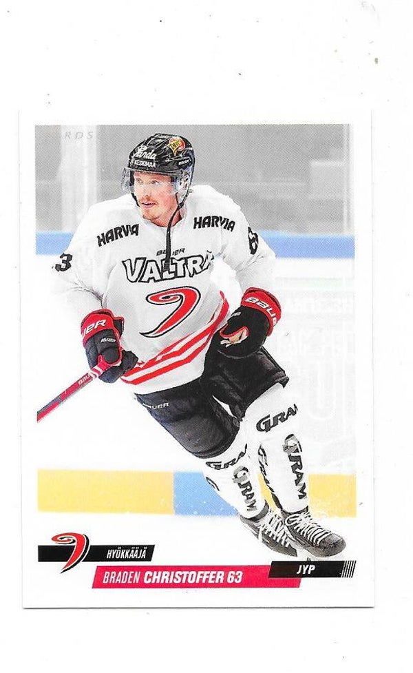 2022-23 Finnish Cardset #60 Braden Christoffer  JYP , Sherwood Park Crusaders