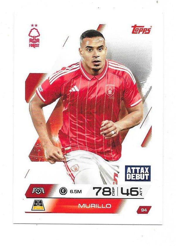 2025-26 Topps Match Attax Champions League #94 MURILLO , Nottingham Forest
