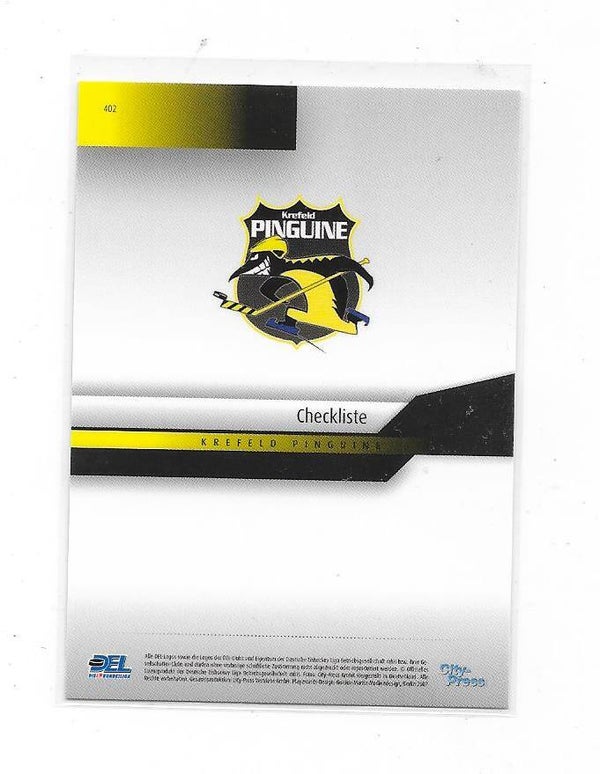 2007-08 German DEL Ice Hockey Card #402 Team Logo , Krefeld Pinguine