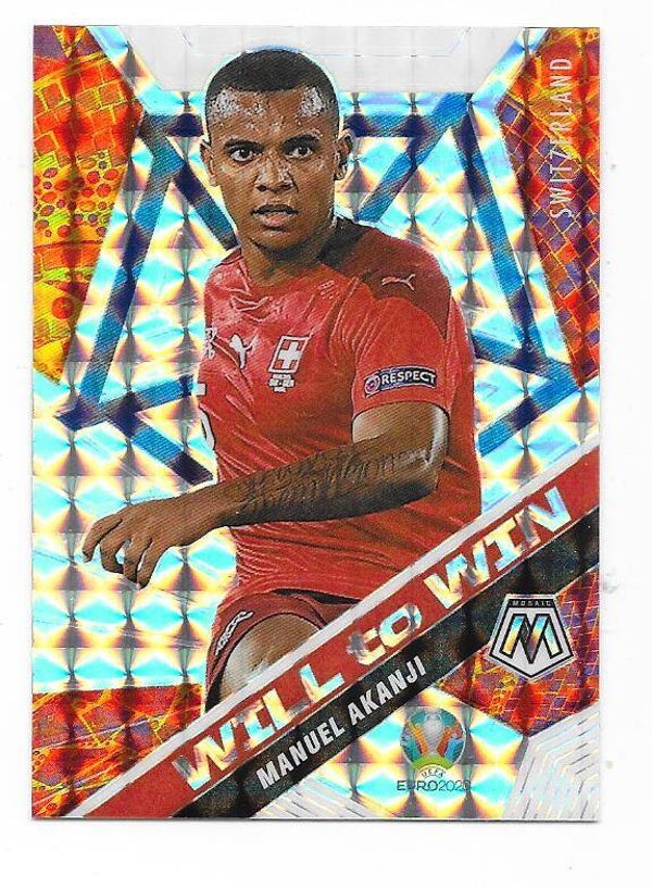 2020 Panini Mosaic Prizm UEFA EURO 2020 Will to Win #21 Manuel Akanji  Switzerland
