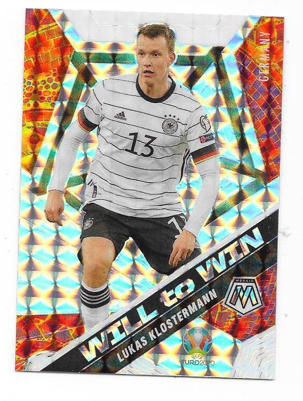 2020 Panini Mosaic Prizm UEFA EURO 2020 Will to Win #9 Lukas Klostermann  Germany