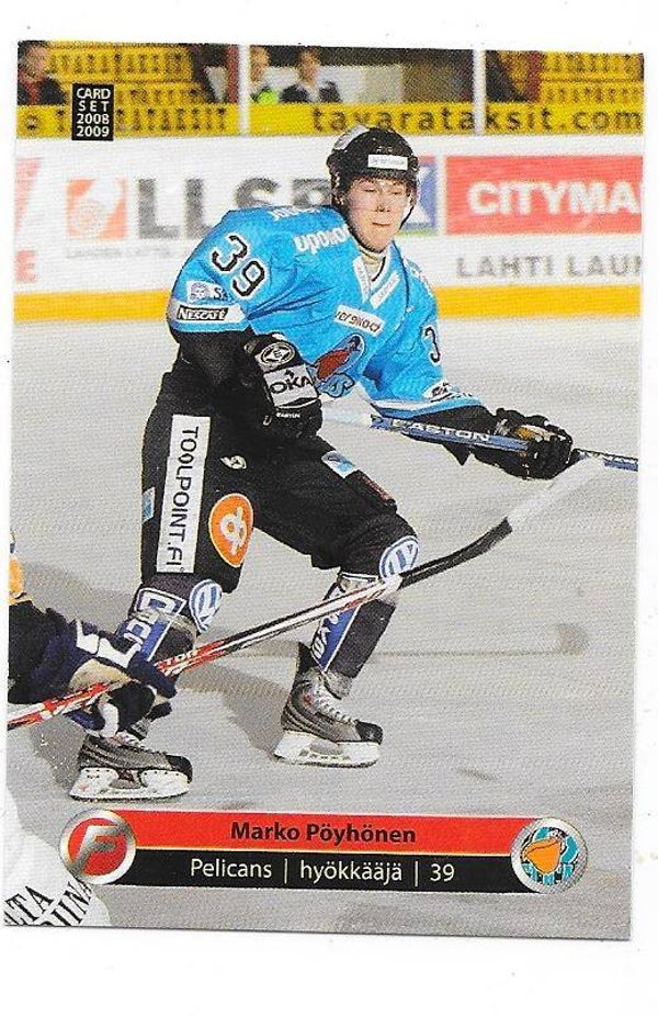 2008-09 Finnish Cardset #136 Marko Pöyhönen , Pelicans