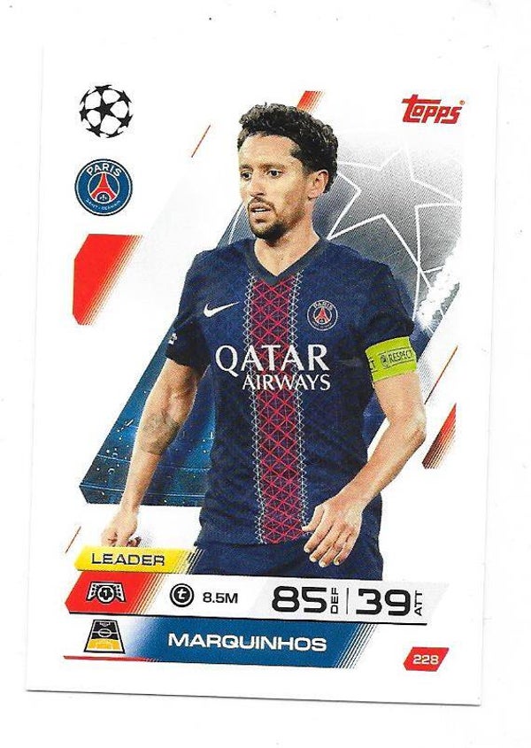2025-26 Topps Match Attax Champions League  #228 MARQUINHOS , Paris Saint-Germain , France
