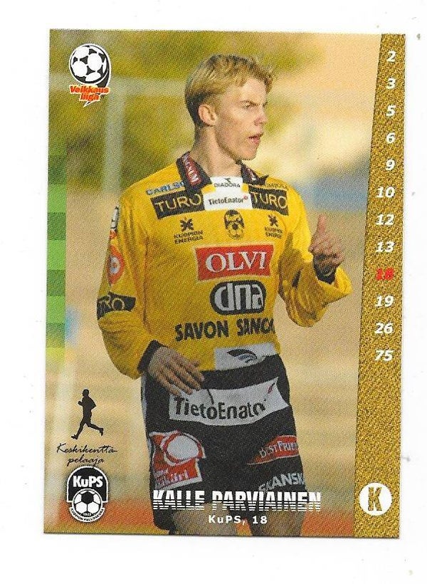 2002 Finnish Cardset Football #115 Kalle Parviainen , KuPS