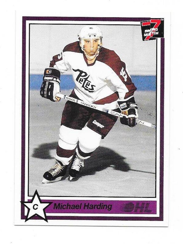 1989-90 7th Inn Sketch OHL #360 Michael Harding  Peterborough Petes
