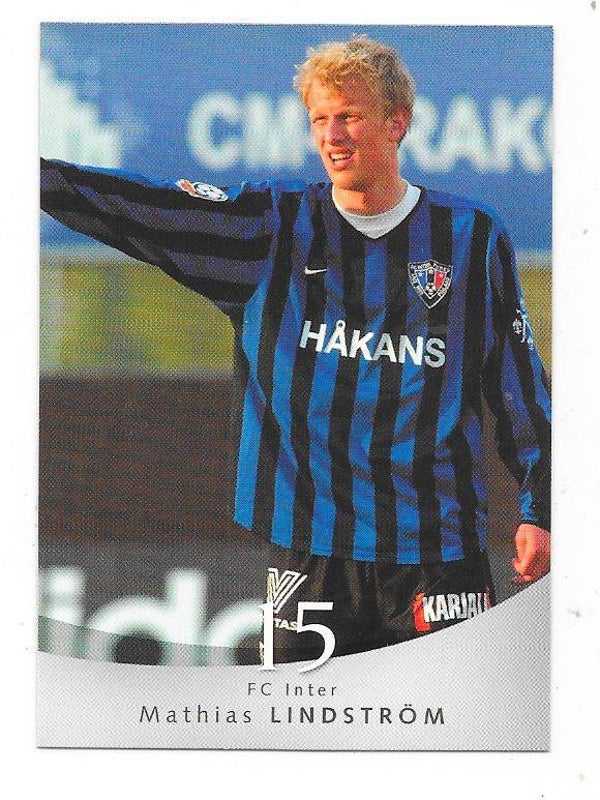 2004 Finnish Cardset Football Card #61 Mathias Lindström , FC Inter Turku , Fredrikstad
