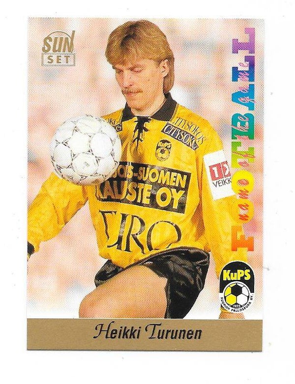 1994 Finnish Sunset Football card #68 Heikki Turunen , KuPS Kuopio , Freiburger FC